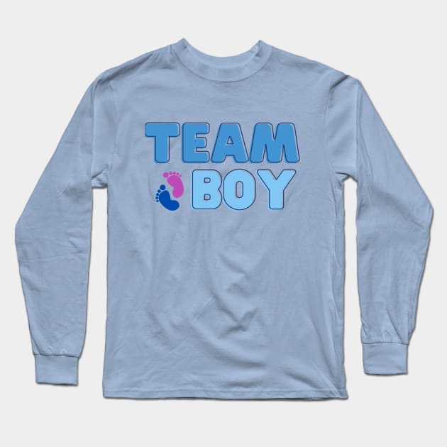 Team boy, Baby Gender Reveal Party Long Sleeve T-Shirt by LePetitShadow